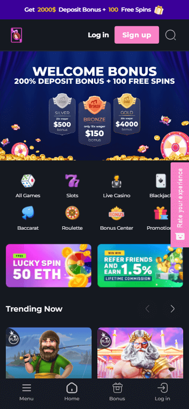 HunnyPlay Casino Mobile screenshot